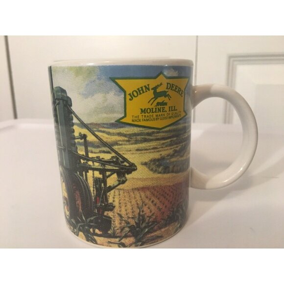 JOHN DEERE Coffee Mug Cup Gibson Tractor Dad Boy Dog Green Yellow 11 oz - Picture 5 of 7